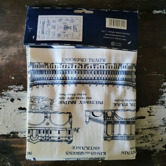 Bath England Heritage Tea Towel Made By Temple Island Designed D. Mason Jones - Picture 3 of 5